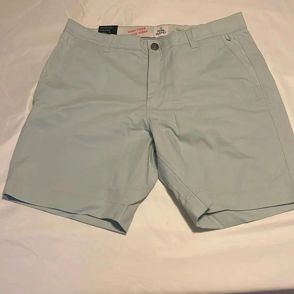 Free plante strech short ice blue - Picture 1 of 4